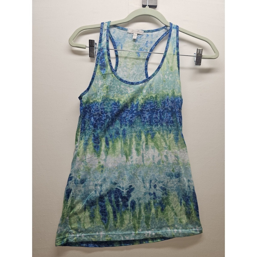VTG 90s dELiA*s Tie Dye Racerback Tank Size S Indie Sleaze Mallgoth Grunge